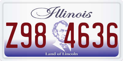 IL license plate Z984636