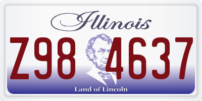 IL license plate Z984637