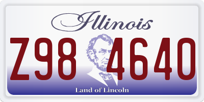 IL license plate Z984640