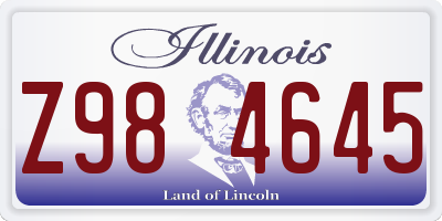 IL license plate Z984645
