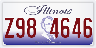 IL license plate Z984646
