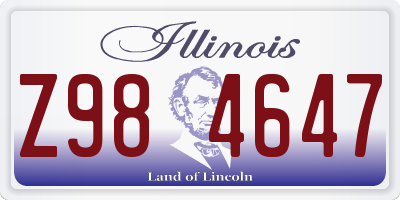 IL license plate Z984647