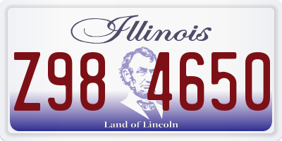 IL license plate Z984650