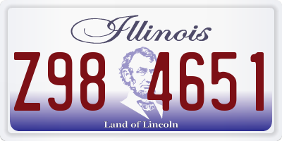 IL license plate Z984651