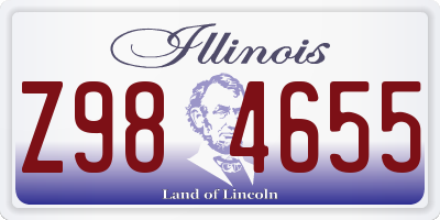 IL license plate Z984655