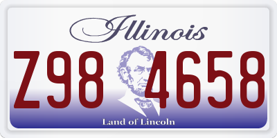 IL license plate Z984658