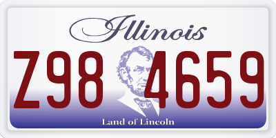 IL license plate Z984659