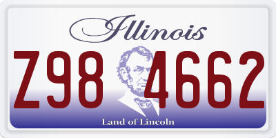 IL license plate Z984662
