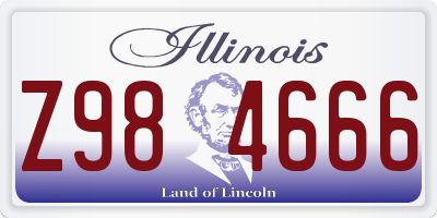 IL license plate Z984666