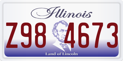 IL license plate Z984673