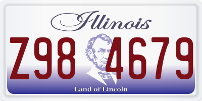 IL license plate Z984679