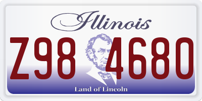 IL license plate Z984680