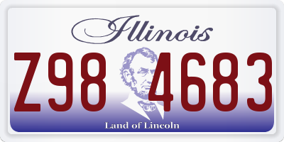 IL license plate Z984683