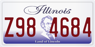 IL license plate Z984684