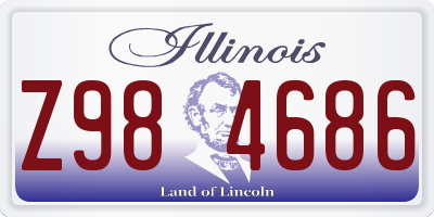 IL license plate Z984686