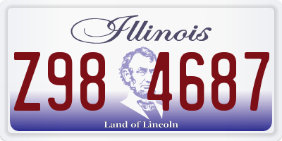 IL license plate Z984687