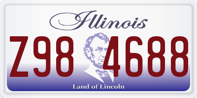 IL license plate Z984688