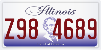 IL license plate Z984689