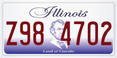 IL license plate Z984702