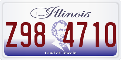 IL license plate Z984710