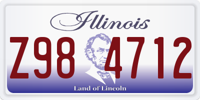 IL license plate Z984712
