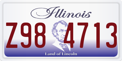 IL license plate Z984713