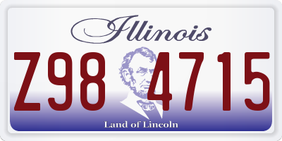 IL license plate Z984715