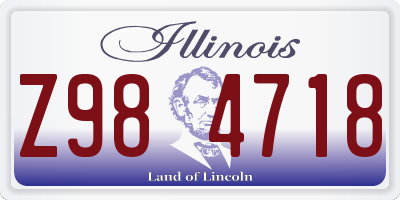 IL license plate Z984718