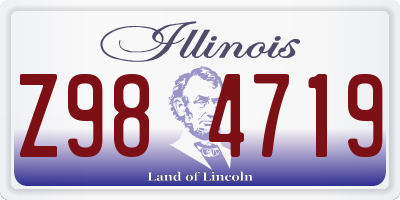 IL license plate Z984719