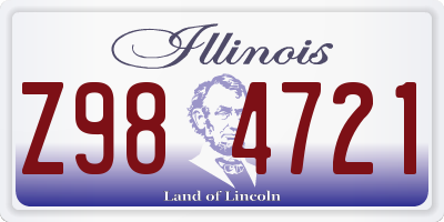 IL license plate Z984721