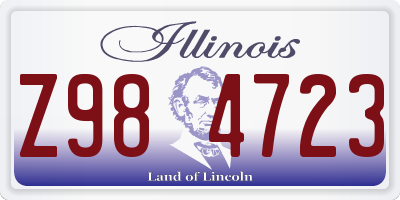 IL license plate Z984723