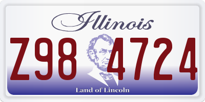 IL license plate Z984724
