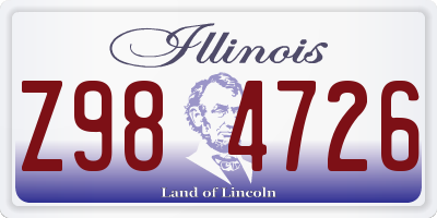 IL license plate Z984726