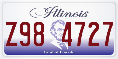 IL license plate Z984727