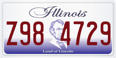 IL license plate Z984729