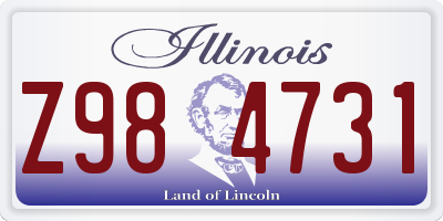 IL license plate Z984731