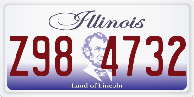 IL license plate Z984732