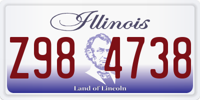 IL license plate Z984738