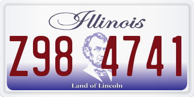 IL license plate Z984741