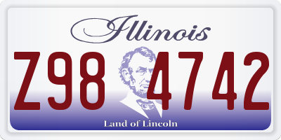 IL license plate Z984742