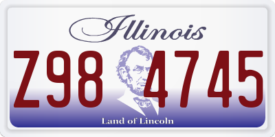IL license plate Z984745