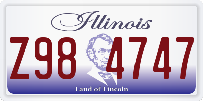 IL license plate Z984747