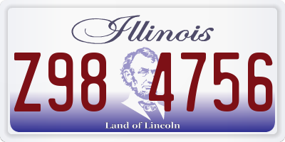 IL license plate Z984756