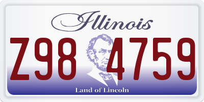 IL license plate Z984759