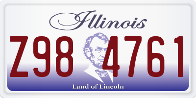 IL license plate Z984761