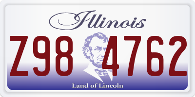 IL license plate Z984762