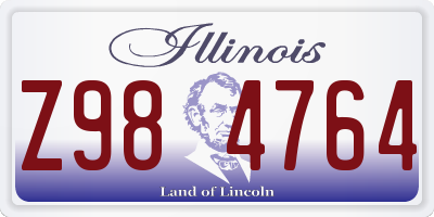 IL license plate Z984764