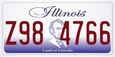 IL license plate Z984766