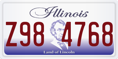 IL license plate Z984768