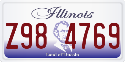 IL license plate Z984769